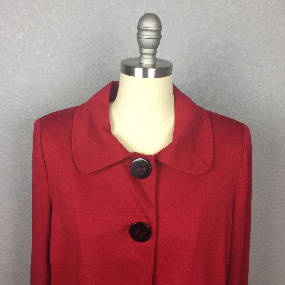 •First Option• Red Cape Jacket - Picture 2 of 7